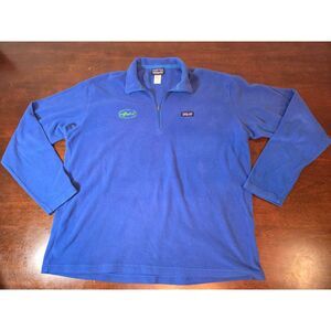 Patagonia Synchilla Fleece Jacket Mens XL Blue 1/4 Zip Pullover Outdoor Hiking